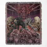 Death Ryuk Woven Tapestry Throw Blanket – Mysterious Wall Rug, Room & Home Decor, Dark Fantasy Gift