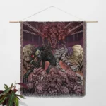 Death Ryuk Woven Tapestry Throw Blanket – Mysterious Wall Rug, Room & Home Decor, Dark Fantasy Gift - Image 2