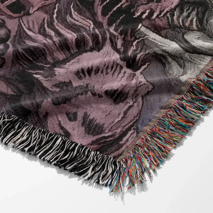 Death Ryuk Woven Tapestry Throw Blanket – Mysterious Wall Rug, Room & Home Decor, Dark Fantasy Gift - Image 6