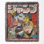 Death Note Manga Cover woven tapestry throw blanket, iconic wall art and room decor, perfect collectible gift for Death Note fans featuring the manga cover artwork.