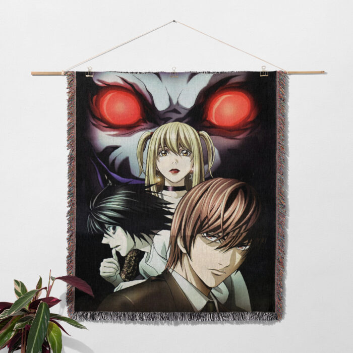 Death Anime Woven Tapestry Throw Blanket – Unique Wall Hanging, Room & Home Decor, Collectible Gift - Image 2
