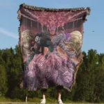 Death Ryuk Woven Tapestry Throw Blanket – Mysterious Wall Rug, Room & Home Decor, Dark Fantasy Gift - Image 11