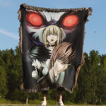 Death Anime Woven Tapestry Throw Blanket – Unique Wall Hanging, Room & Home Decor, Collectible Gift - Image 4