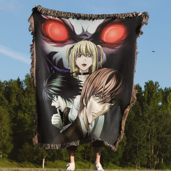Death Anime Woven Tapestry Throw Blanket – Unique Wall Hanging, Room & Home Decor, Collectible Gift - Image 4