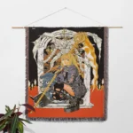 Death Misa And Shinigami Anime Woven Tapestry Throw Blanket – Gothic Wall Art, Home & Room Decor, Perfect Gift - Image 2