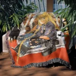 Death Misa And Shinigami Anime Woven Tapestry Throw Blanket – Gothic Wall Art, Home & Room Decor, Perfect Gift - Image 3