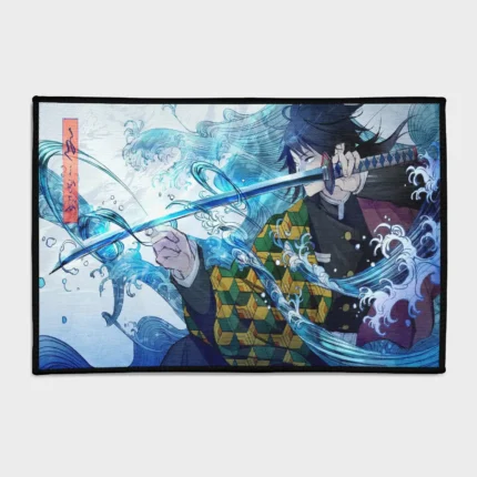 For *Demon Slayer* fans, this Giyu Tomioka rug adds a stylish and disciplined touch to your game room or bedroom. Perfect for showcasing the Water Hashira in your space.