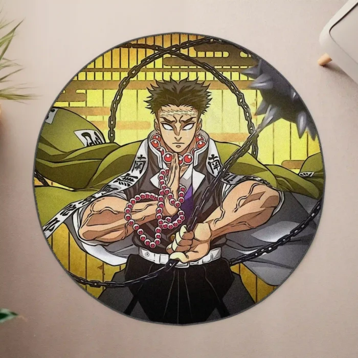 Gyomei Round Rug – Epic Floor Mat for Otaku Room or Fan Gift - Image 4