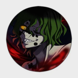 Bring the intense world of *Demon Slayer* into your boys' bedroom or gaming room with this Gyutaro round rug. It adds a cool and dark vibe to your space, perfect for fans of the character.