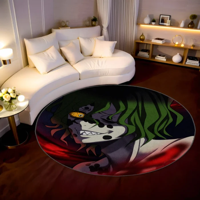 Gyutaro Round Rug – Cool Carpet for Boys Bedroom or Gaming Room Setup - Image 2
