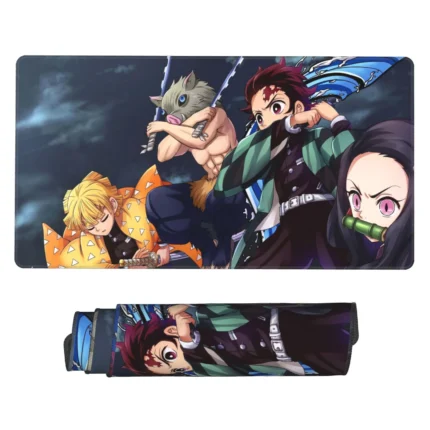 This Demon Slayer mouse pad set features epic anime desk mats, perfect for gaming setups, otaku bedrooms, or collector spaces. Great gift for fans.