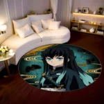 Muichiro Tokito Round Rug – Unique Carpet for Otaku Room or Collector Gift - Image 2