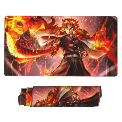 This Rengoku mouse pad is an epic Demon Slayer desk mat, perfect for otaku bedrooms, gaming setups, or anime fan collections. A fiery gift for fans.
