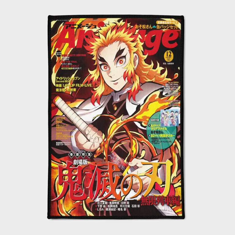 For *Demon Slayer* fans, this Rengoku rug adds an epic touch to your gaming room or teen bedroom. It’s a must-have for fans of the fiery Hashira.