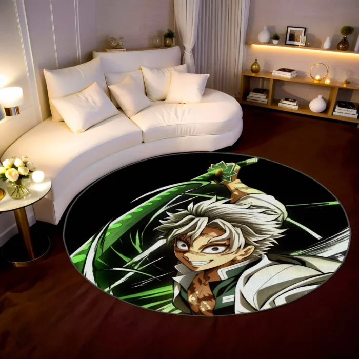 Sanemi Round Rug – Cool Carpet for Bedroom or Gaming Setup - Image 2