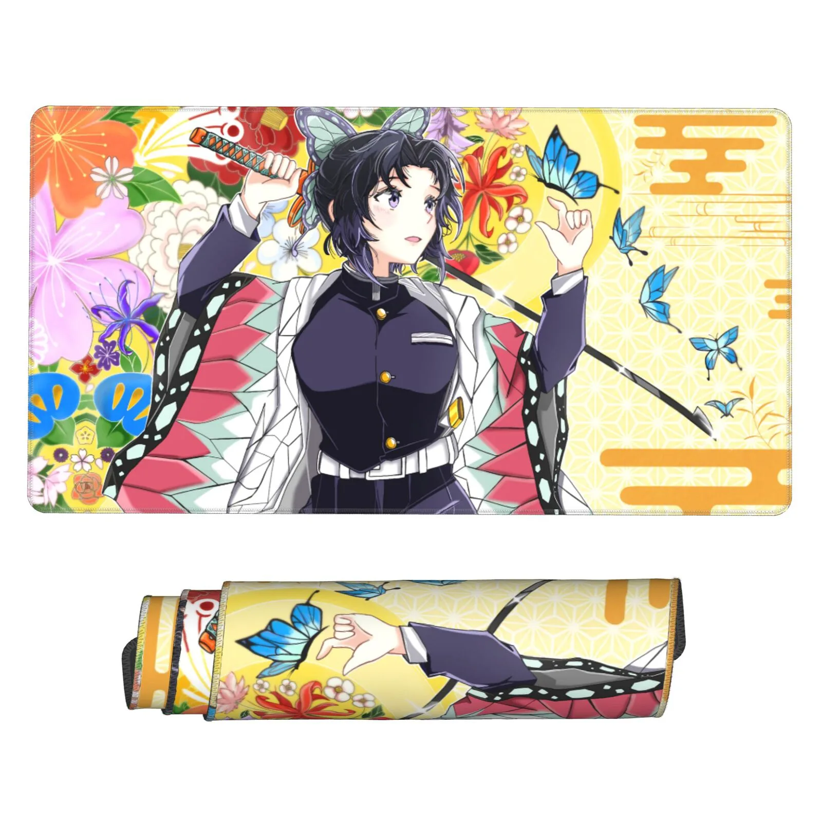 demon-slayer-shinobu-mouse-pad-1 This Shinobu mouse pad is a stylish Demon Slayer desk mat, ideal for otaku rooms, gaming setups, or collector spaces. A perfect anime gift.
