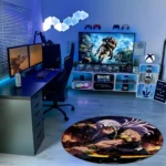 Tengen Uzui Round Rug – Fun Rug for Boys Room or Flashy Room Setup - Image 3