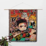 Demon Manga Cover Anime Woven Tapestry Throw Blanket – Stylish Wall Rug, Room & Home Decor, Collectible Gift - Image 2