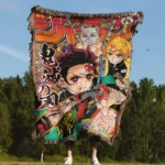 Demon Manga Cover Anime Woven Tapestry Throw Blanket – Stylish Wall Rug, Room & Home Decor, Collectible Gift - Image 4