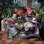 Demon Woven Tapestry Throw Blanket – Cozy Wall Art, Room & Home Decor, Stylish Accent - Image 3