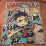 Demon Manga Cover Anime Woven Tapestry Throw Blanket – Stylish Wall Rug, Room & Home Decor, Collectible Gift - Image 6
