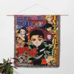 Demon Manga Cover Woven Tapestry Throw Blanket – Wall Rug, Room & Home Decor, Perfect Gift for Fans - Image 2