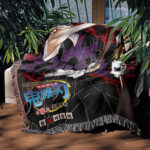Demon Kokushibo Anime Woven Tapestry Throw Blanket – Bold Wall Art, Room & Home Decor, Dark Interior Accent - Image 3