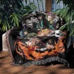 Demon Woven Tapestry Throw Blanket – Minimalist Wall Art, Room & Home Decor, Anime-Inspired Accent - Image 3