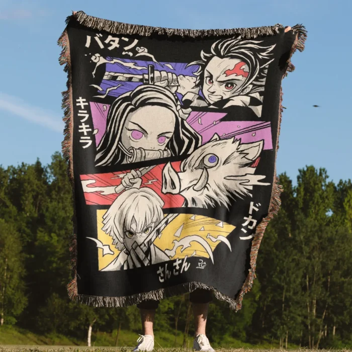 Demon Woven Tapestry Throw Blanket – Artistic Wall Art, Room & Home Decor, Stylish Accent - Image 4