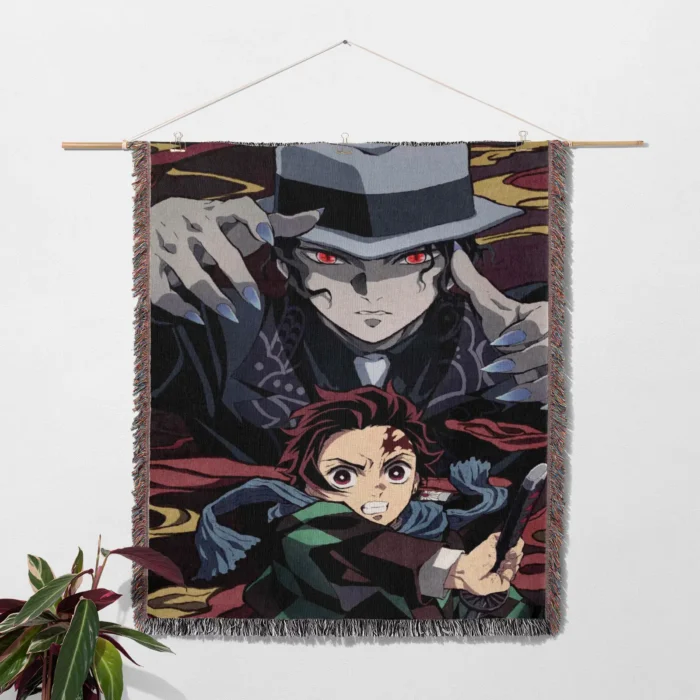 Demon Woven Tapestry Throw Blanket – Unique Room Decor, Home & Wall Rug, Collectible Gift - Image 2