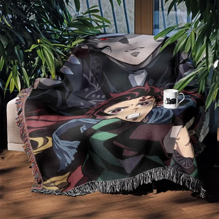 Demon Woven Tapestry Throw Blanket – Unique Room Decor, Home & Wall Rug, Collectible Gift - Image 3