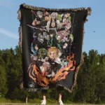 Demon Woven Tapestry Throw Blanket – Minimalist Wall Art, Room & Home Decor, Anime-Inspired Accent - Image 4