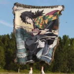 Demon Giyuu Woven Tapestry Throw Blanket – Cool Wall Art, Room & Home Decor, Calm Design Accent - Image 4
