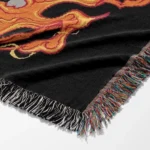 Demon Woven Tapestry Throw Blanket – Minimalist Wall Art, Room & Home Decor, Anime-Inspired Accent - Image 6