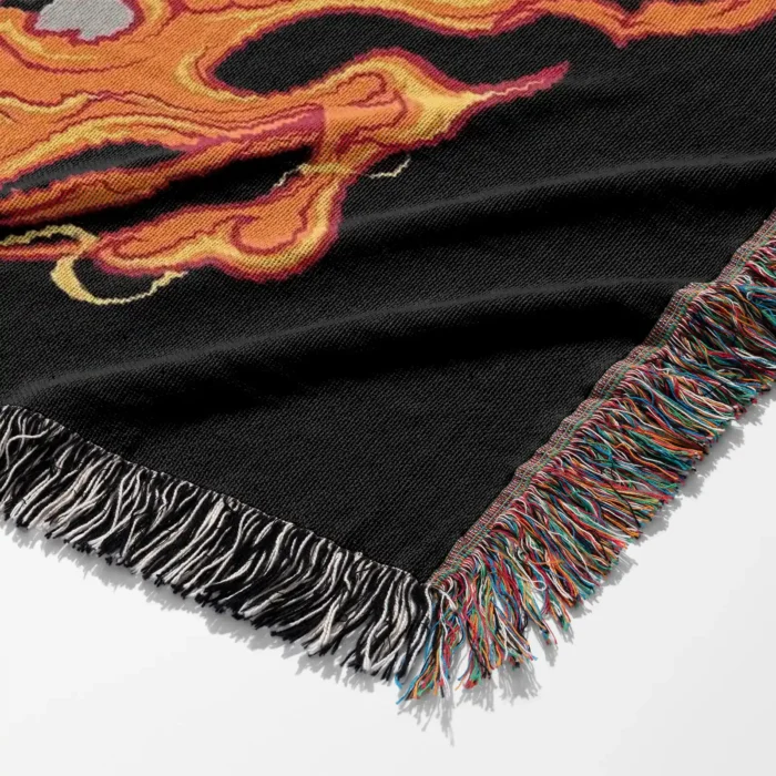 Demon Woven Tapestry Throw Blanket – Minimalist Wall Art, Room & Home Decor, Anime-Inspired Accent - Image 6