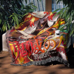 Demon Rengoku Kyoujurou Anime Woven Tapestry Throw Blanket – Fiery Wall Art, Room & Home Decor, Perfect Gift - Image 3