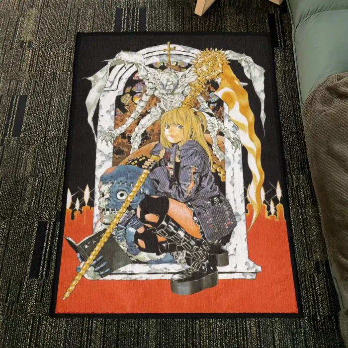 Misa and Shinigami Rug – Cool Death Note Carpet for Bedroom or Gaming Room Decor - Image 4