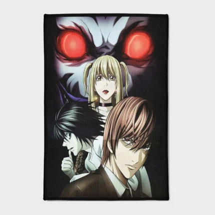 This *Death Note* rug brings a unique and dark vibe to your boys' room or themed room decor. Perfect for fans of the series, it adds a distinct touch to your space.