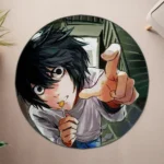 L Lawliet Round Rug – Unique Floor Mat for Bedroom or Fan Room Display - Image 4