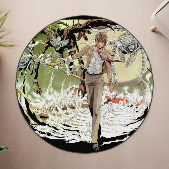 Light Yagami Round Rug – Stylish Rug for Bedroom or Great Gift Idea - Image 4