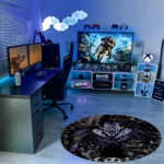 Ryuk Round Rug – Cool Carpet for Game Room or Otaku Bedroom Decor - Image 3