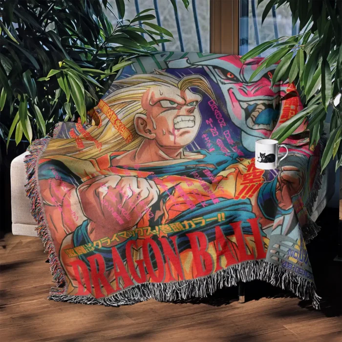 DB Anime Woven Tapestry Throw Blanket – Stylish Wall Rug, Bright Home Decor, Perfect Gift - Image 3