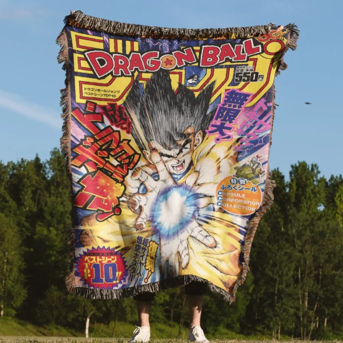 DB Anime Woven Tapestry Throw Blanket – Iconic Wall Rug, Room & Home Decor, Anime-Inspired Throw - Image 4