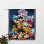 DB Goku Woven Tapestry Throw Blanket – Legendary Wall Rug, Room & Home Decor, Collectible Gift - Image 2