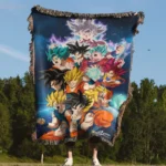 DB Goku Woven Tapestry Throw Blanket – Legendary Wall Rug, Room & Home Decor, Collectible Gift - Image 4