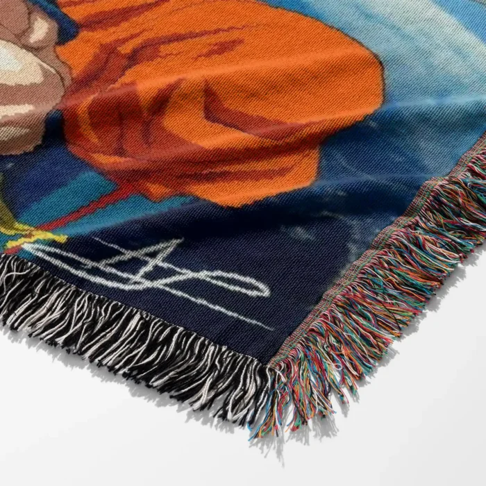 DB Goku Woven Tapestry Throw Blanket – Legendary Wall Rug, Room & Home Decor, Collectible Gift - Image 6