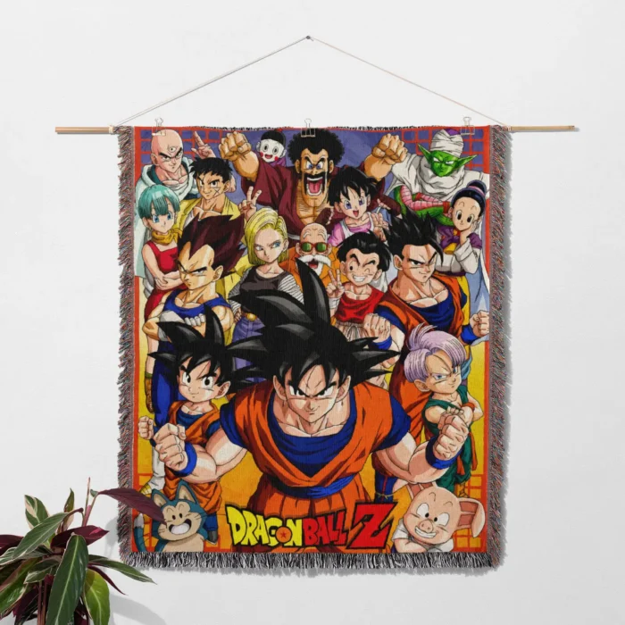 DBZ Anime Woven Tapestry Throw Blanket – Fun Wall Art, Unique Room Decor, Collectible Merch - Image 2