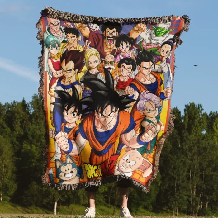DBZ Anime Woven Tapestry Throw Blanket – Fun Wall Art, Unique Room Decor, Collectible Merch - Image 4