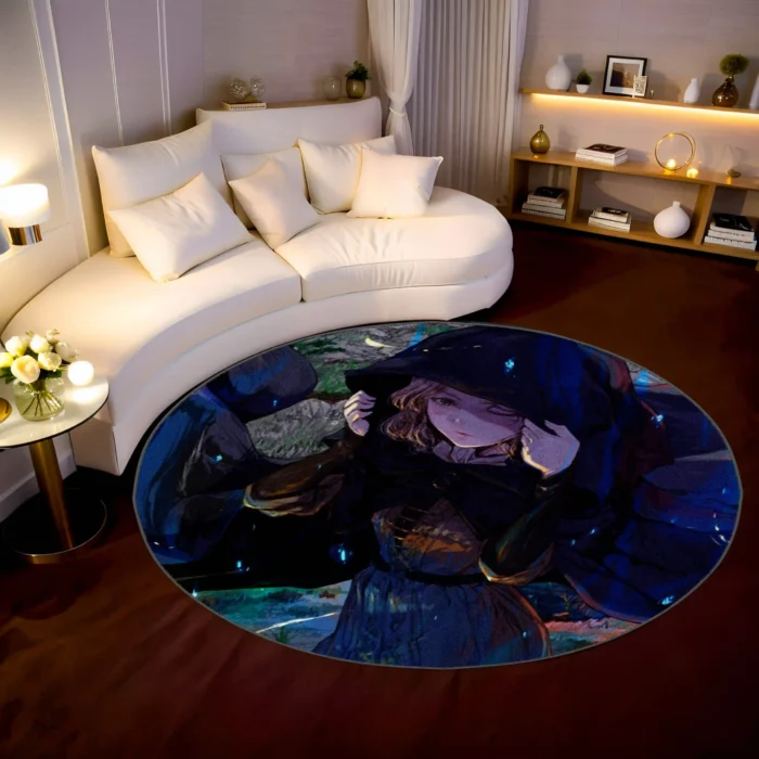 Melina Round Rug – Elegant Character Rug for Bedroom or Game Room - Image 2