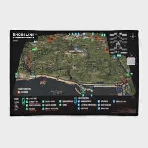 Step into the world of *Escape from Tarkov* with this unique EFT map rug. Perfect for your operator setup, it brings a tactical and immersive touch to any fan’s room.